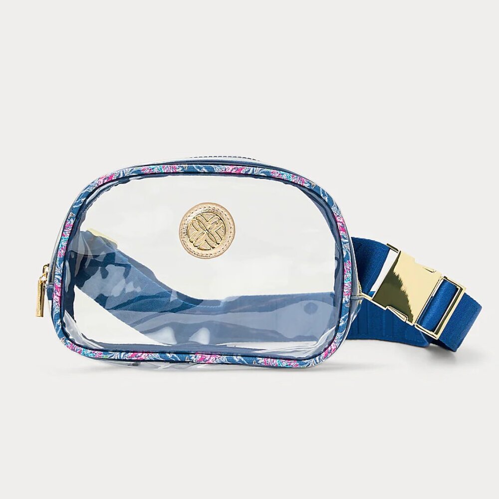 Lilly Pulitzer clear belt bag Multi Dahlia Licious